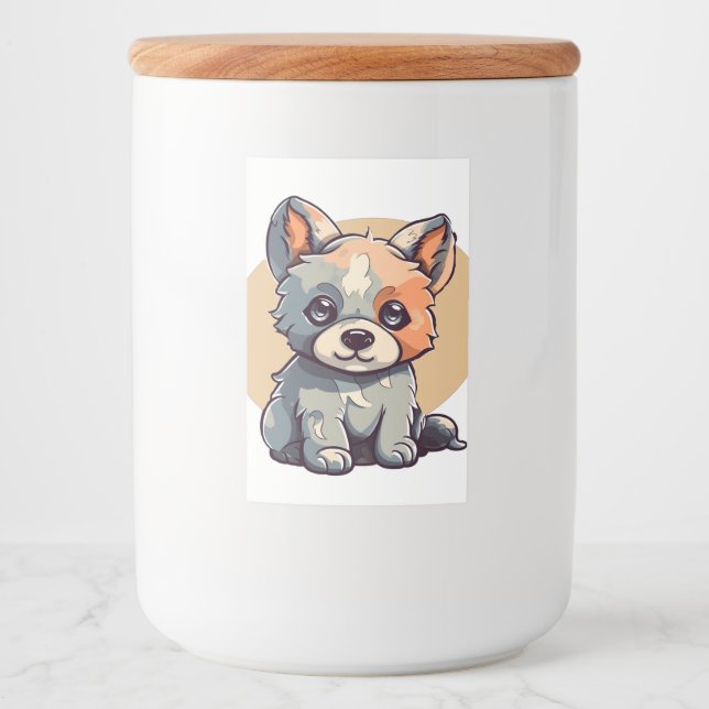 CARTOON PUPPY LEBENSMITTELETIKETT (Vorderseite)