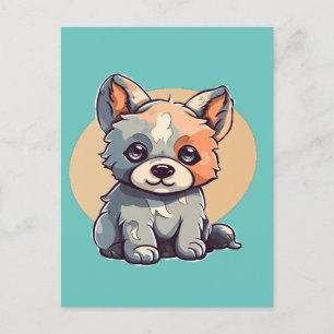 CARTOON PUPPY POSTKARTE