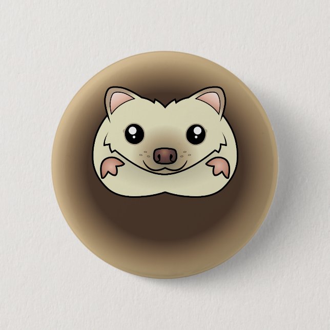 Cartoon-Pygmäe-Igel Button (Vorderseite)