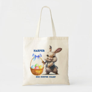 Cartoon Rabbit Ostereier Korbname Tragetasche