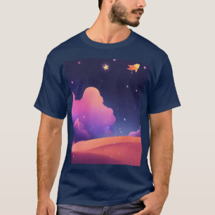 Cartoon-Raketenschiff T-Shirt