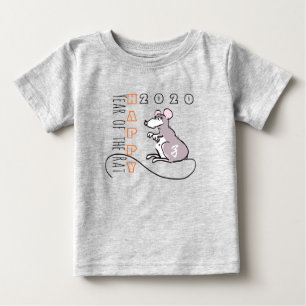 Cartoon Rat Happy Chinesisch Neujahr 2020 Baby T T-shirt