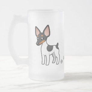 Cartoon-Ratten-Terrier/Spielzeugfox-Terrier Mattglas Bierglas