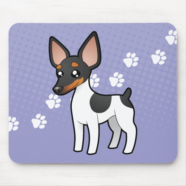 Cartoon-Ratten-Terrier/Spielzeugfox-Terrier Mousepad (Vorne)