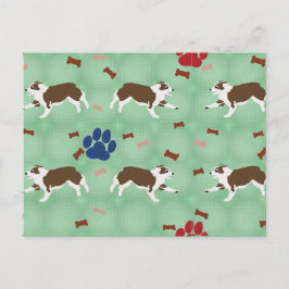 Cartoon Red Australian Shepherd Postkarte