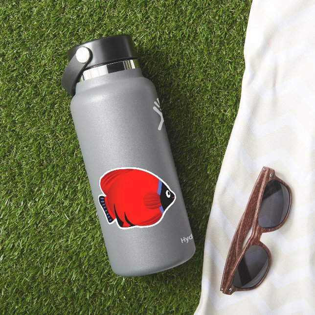 Cartoon Red Blue Fish Sticker (HydroFlask Insitu)