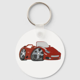 Cartoon Red Car Art Schlüsselanhänger
