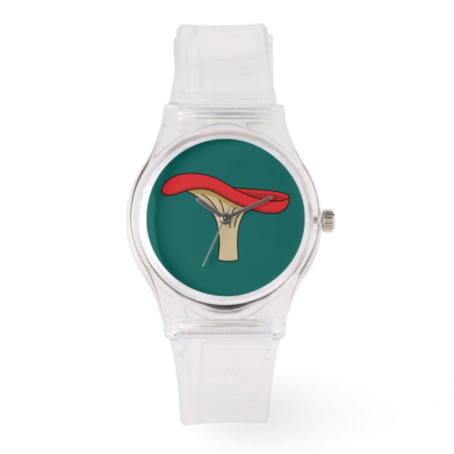 Cartoon Red Mushroom Armbanduhr (Vorderseite)