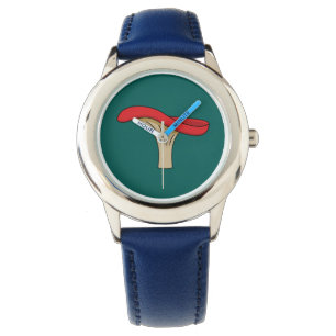 Cartoon Red Mushroom Armbanduhr