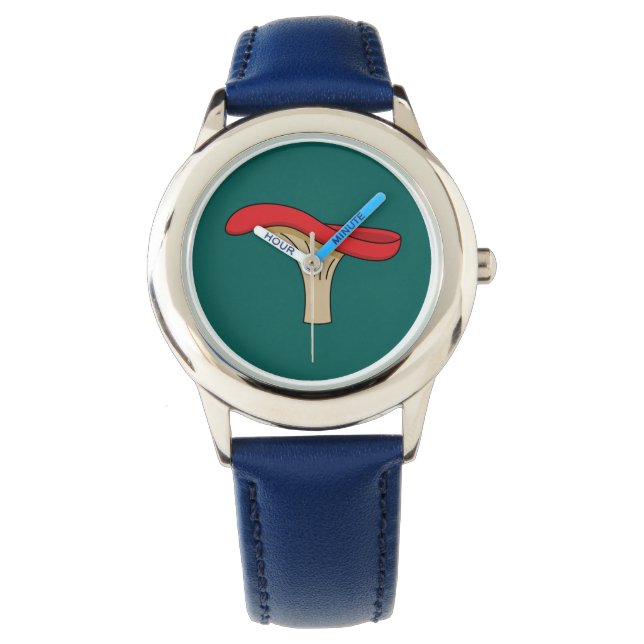 Cartoon Red Mushroom Armbanduhr (Vorderseite)