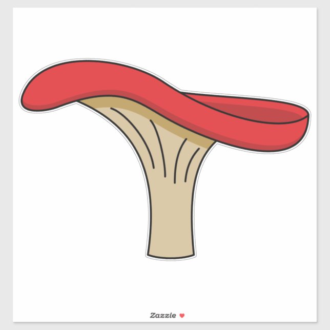 Cartoon Red Mushroom Aufkleber (Blatt)