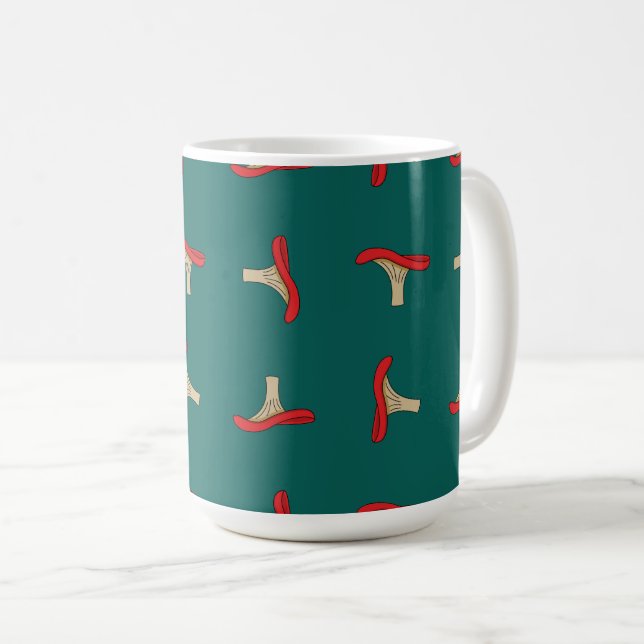 Cartoon Red Mushroom Kaffeetasse (VorderseiteRechts)