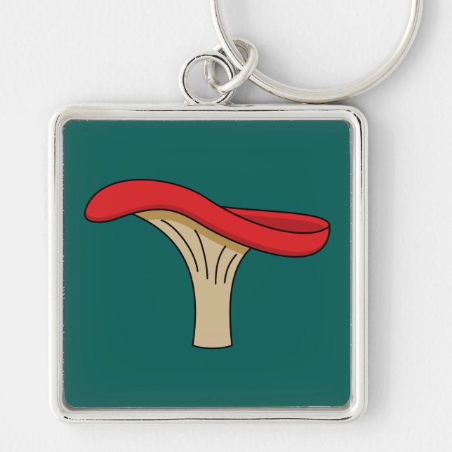 Cartoon Red Mushroom Schlüsselanhänger (Vorne)