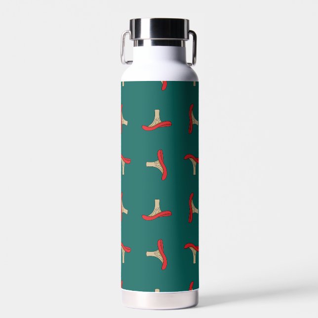 Cartoon Red Mushroom Trinkflasche (Vorne)
