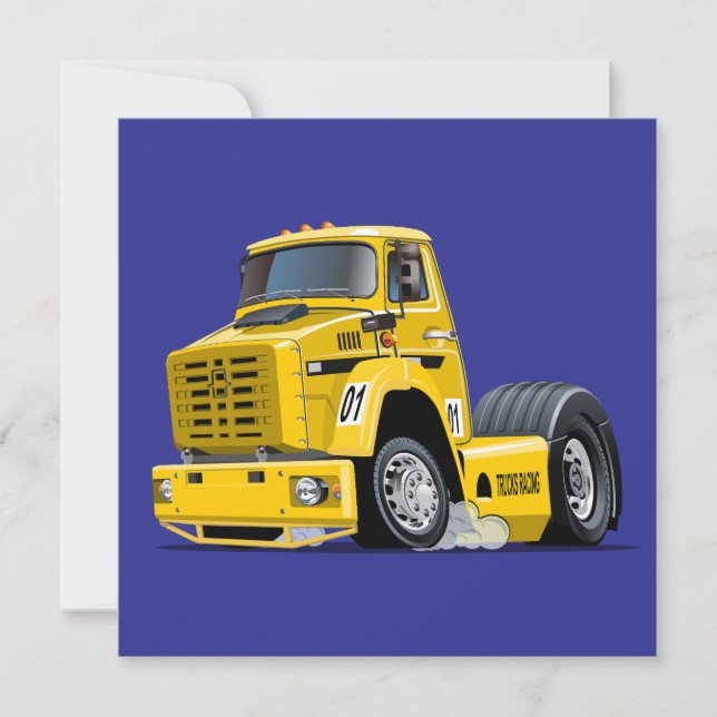 Cartoon-Renntruck (Vorderseite)