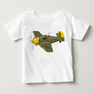 Cartoon-Retro-Flugzeug Baby T-shirt