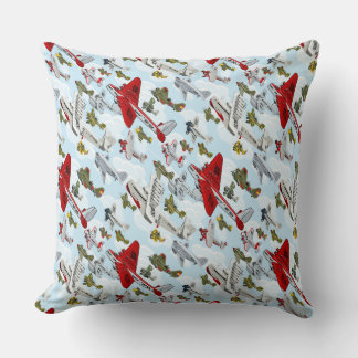 Cartoon Retro-Flugzeuge Muster Stoff-Abdeckung Kissen