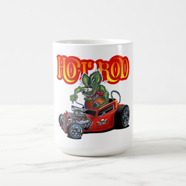 Cartoon Retro-frisierte Auto Kaffeetasse (Mittel)