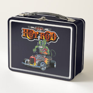Cartoon Retro-frisierte Auto Metall Brotdose