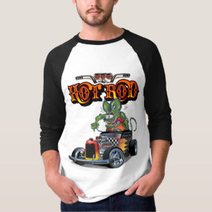 Cartoon Retro-frisierte Auto T-Shirt