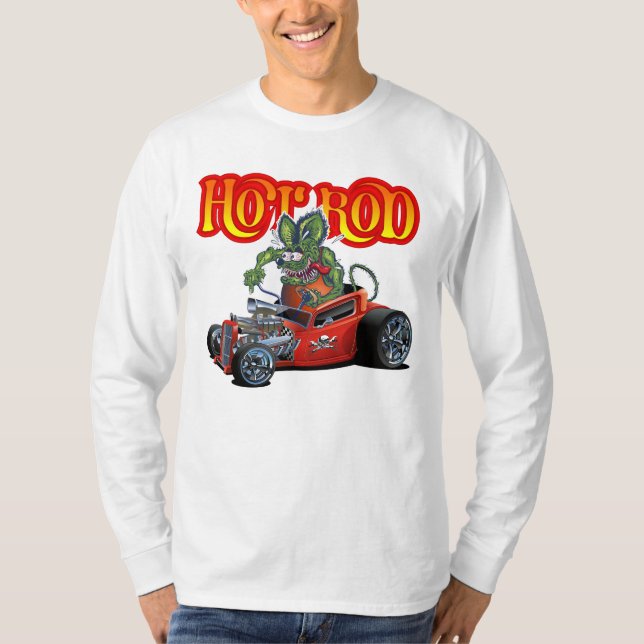Cartoon Retro-frisierte Auto T-Shirt (Vorderseite)
