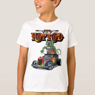 Cartoon Retro-frisierte Auto T-Shirt
