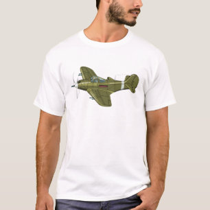 Cartoon-Retro-Kämpfer Flugzeug T-Shirt
