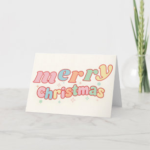 Cartoon Retro Kinder Frohe Weihnachten