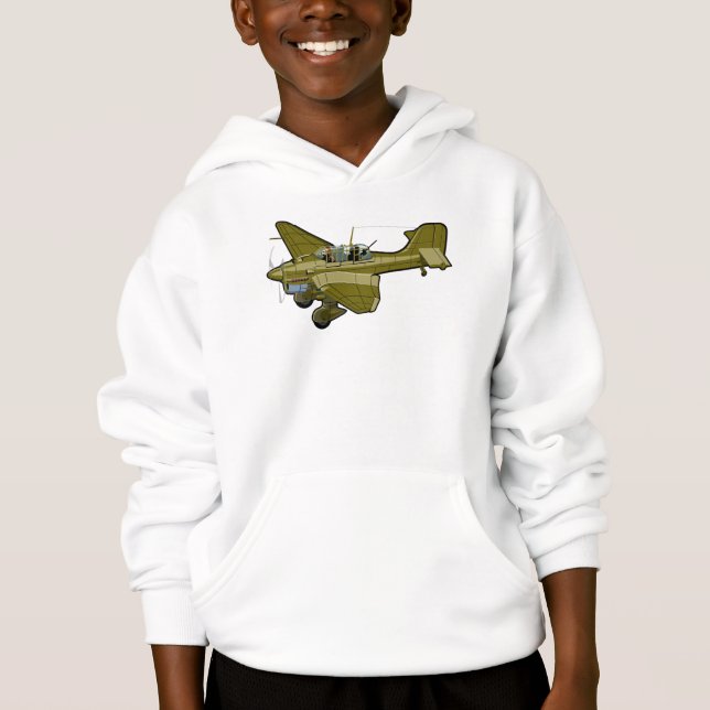 Cartoon-Retrobomber Hoodie (Vorderseite)