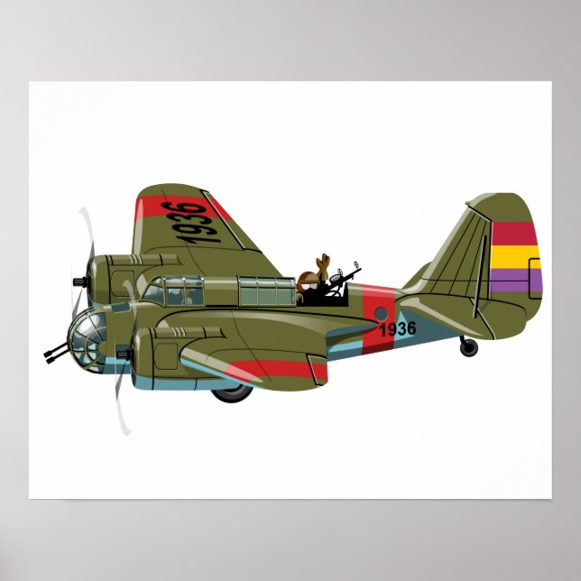 Cartoon-Retrobomber Poster (Vorne)