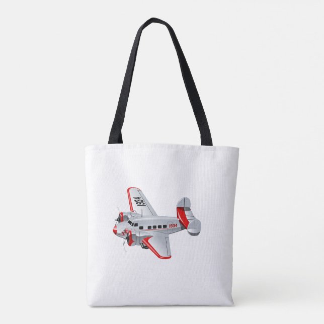 Cartoon-Retroflugzeug (Rückseite)