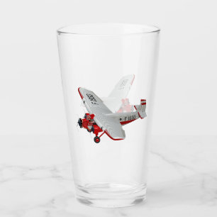 Cartoon-Retroflugzeug Glas