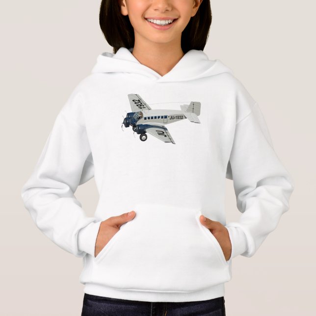 Cartoon-Retroflugzeug Hoodie (Vorderseite)
