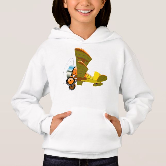 Cartoon-Retroflugzeug Hoodie (Vorderseite)