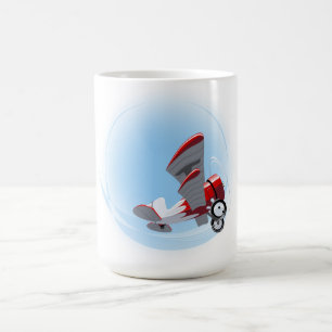 Cartoon-Retroflugzeug Kaffeetasse