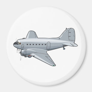 Cartoon-Retroflugzeug Magnet