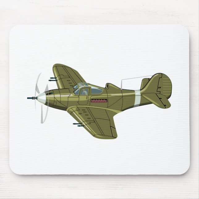 Cartoon-Retroflugzeug Mousepad (Vorne)