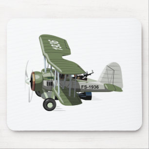 Cartoon-Retroflugzeug Mousepad