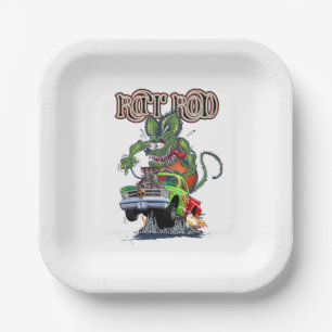 Cartoon Retrorat Pappteller