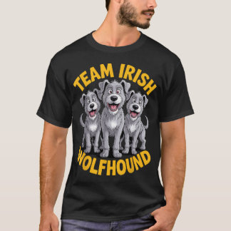 Cartoon-Riesen-Windhund-Haustier-Hunde-Rasse-Team T-Shirt
