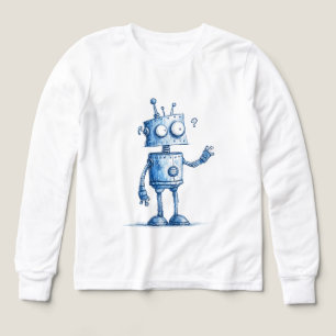 Cartoon Robot Buddy — HandGezeichnet Stil
