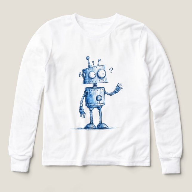 Cartoon Robot Buddy — HandGezeichnet Stil (Design Vorderseite)
