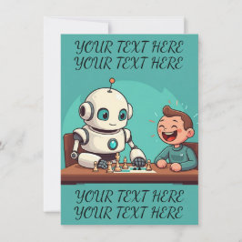 Cartoon Robot Fun Event Party Einladung