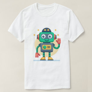 Cartoon-Roboter-T-Shirt Lustiges Jugend-Grafik-T-S T-Shirt
