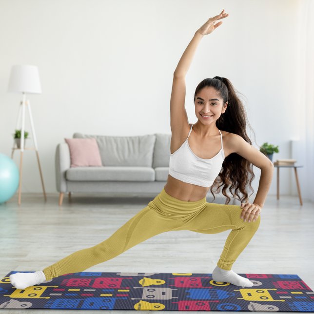 Cartoon-Roboter Yogamatte (Von Creator hochgeladen)