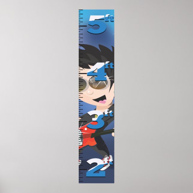 Cartoon Rock Star Wachstumsdiagramm. Poster (Vorne)