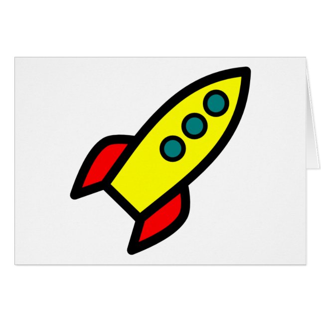 Cartoon-Rocket-Schiff (Vorderseite (Horizontal))