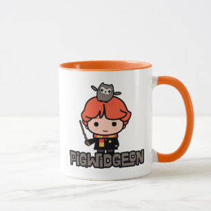 Cartoon Ron Weasley und Pigwidgeon Tasse