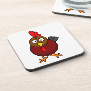 Cartoon-Rooster Getränkeuntersetzer