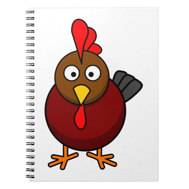 Cartoon Rooster Notizblock (Vorderseite)